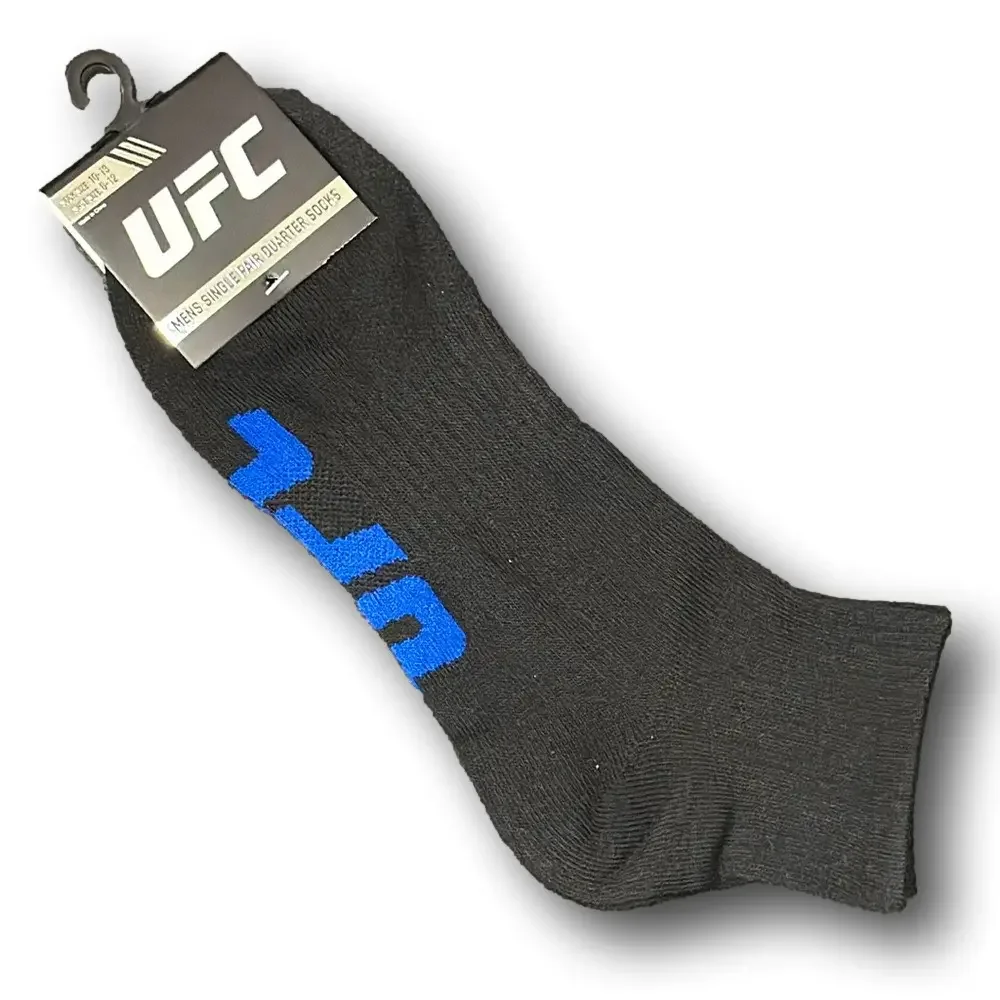3/$20 UFC Ultimate Fighting Championship Logo Athletic Quarter Socks - NWT